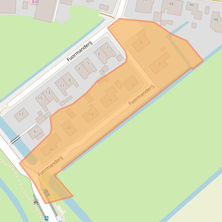 Kaart van postcodegebied 9045RJ.