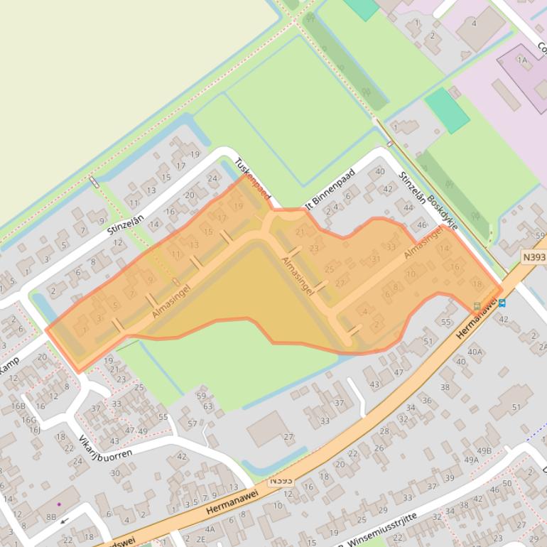 Kaart van postcodegebied 9047HG.