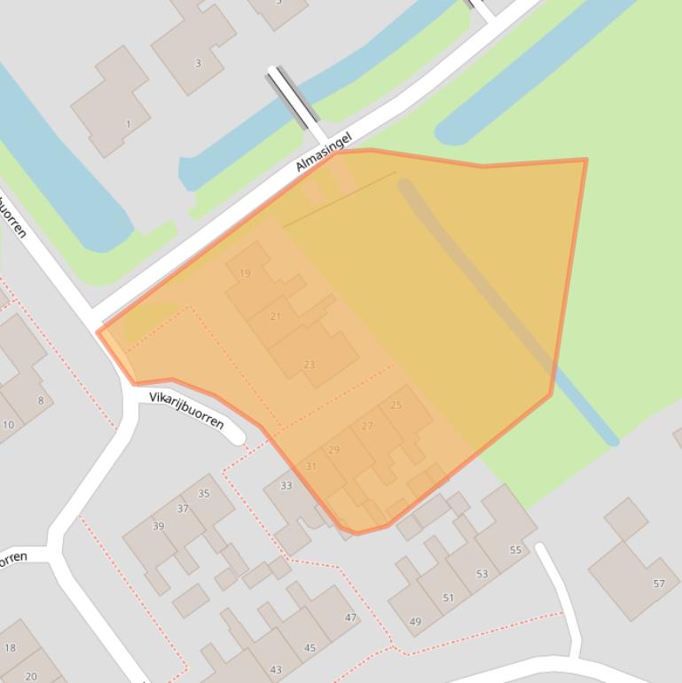 Kaart van postcodegebied 9047HV.