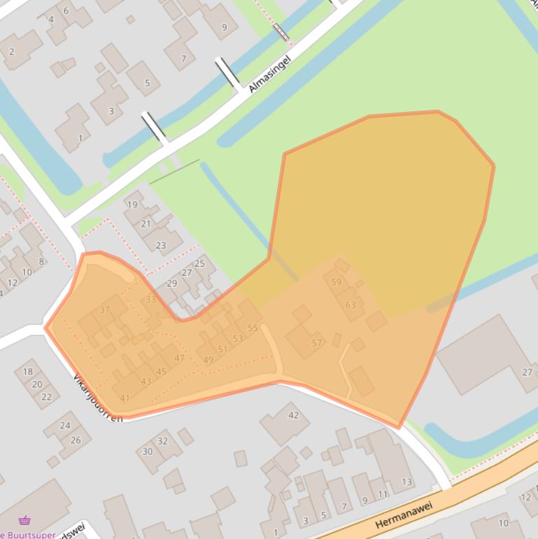 Kaart van postcodegebied 9047HW.