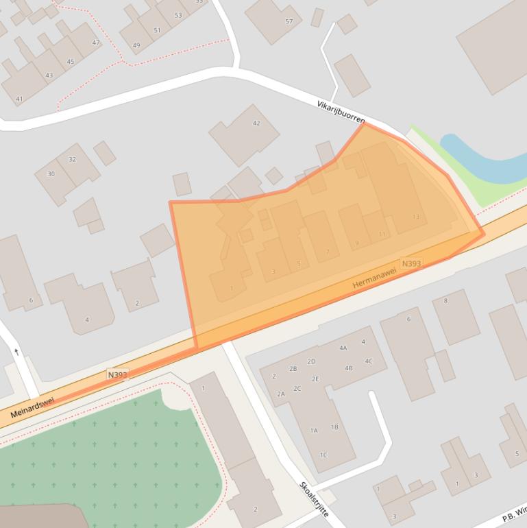 Kaart van postcodegebied 9047JA.