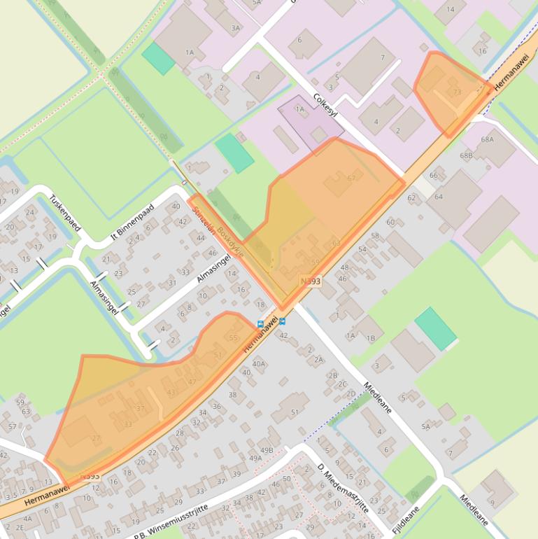 Kaart van postcodegebied 9047JB.
