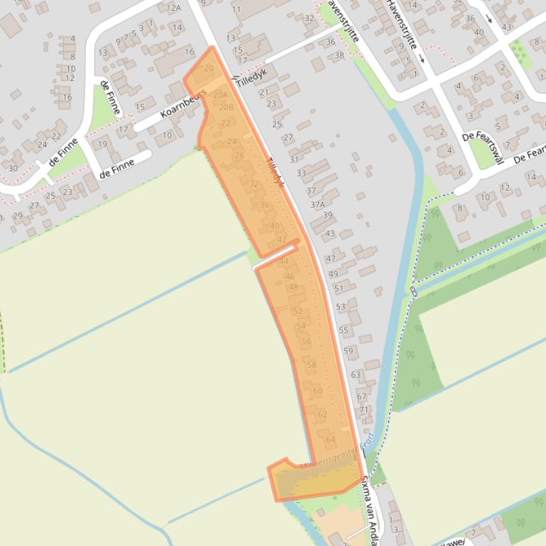 Kaart van postcodegebied 9047KK.