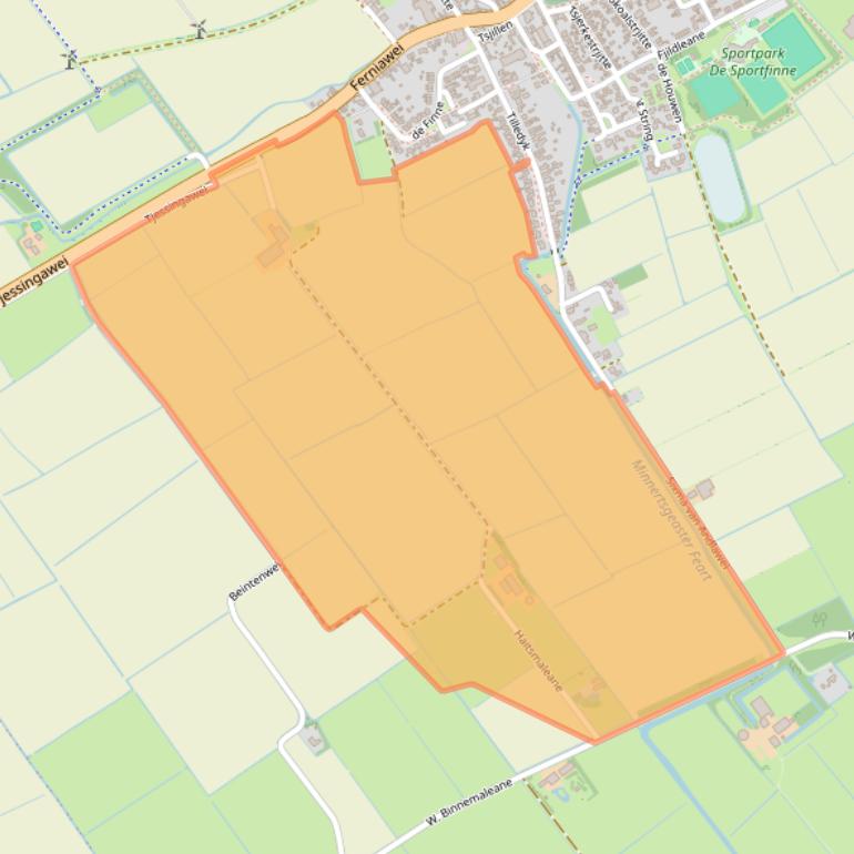 Kaart van postcodegebied 9047VK.