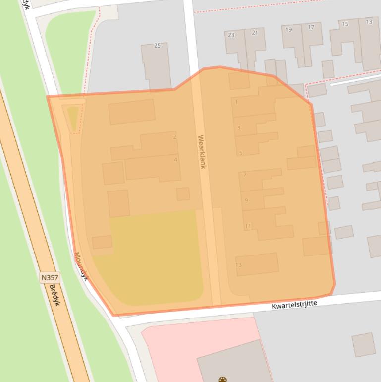 Kaart van postcodegebied 9051AJ.