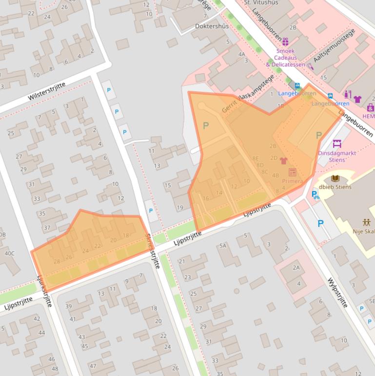 Kaart van postcodegebied 9051AS.