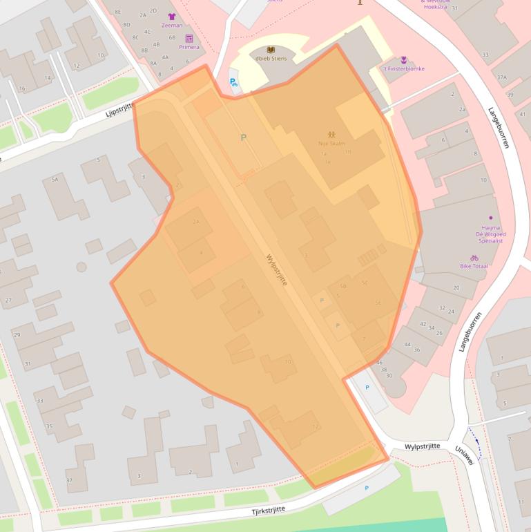 Kaart van postcodegebied 9051AX.