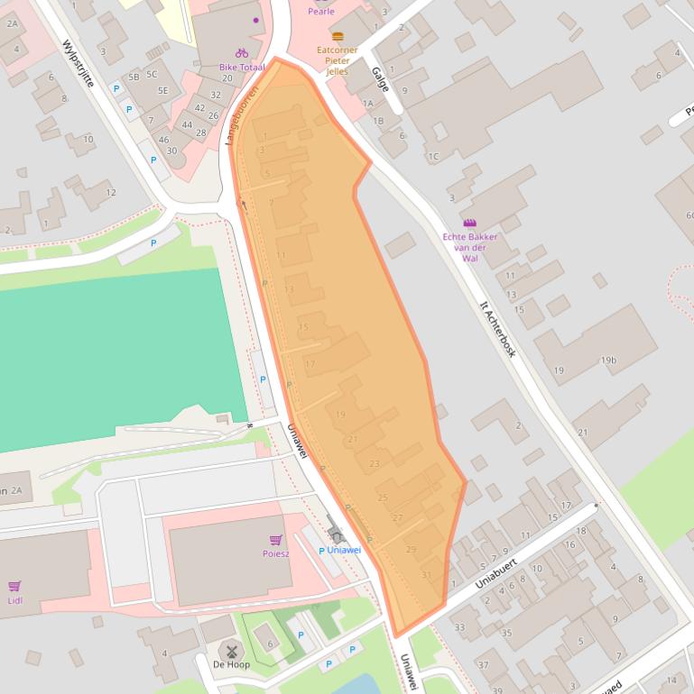 Kaart van postcodegebied 9051BB.