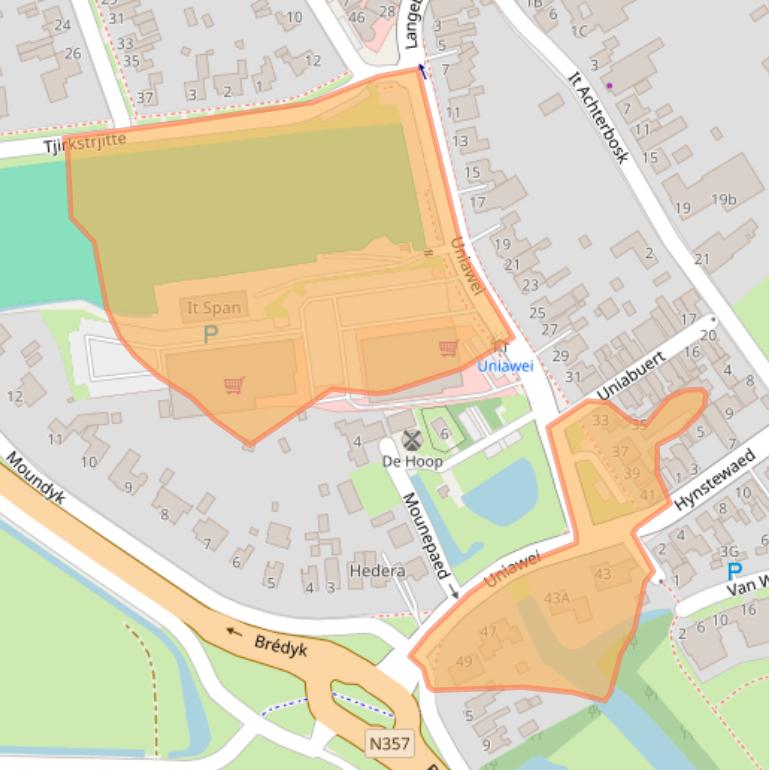 Kaart van postcodegebied 9051BC.