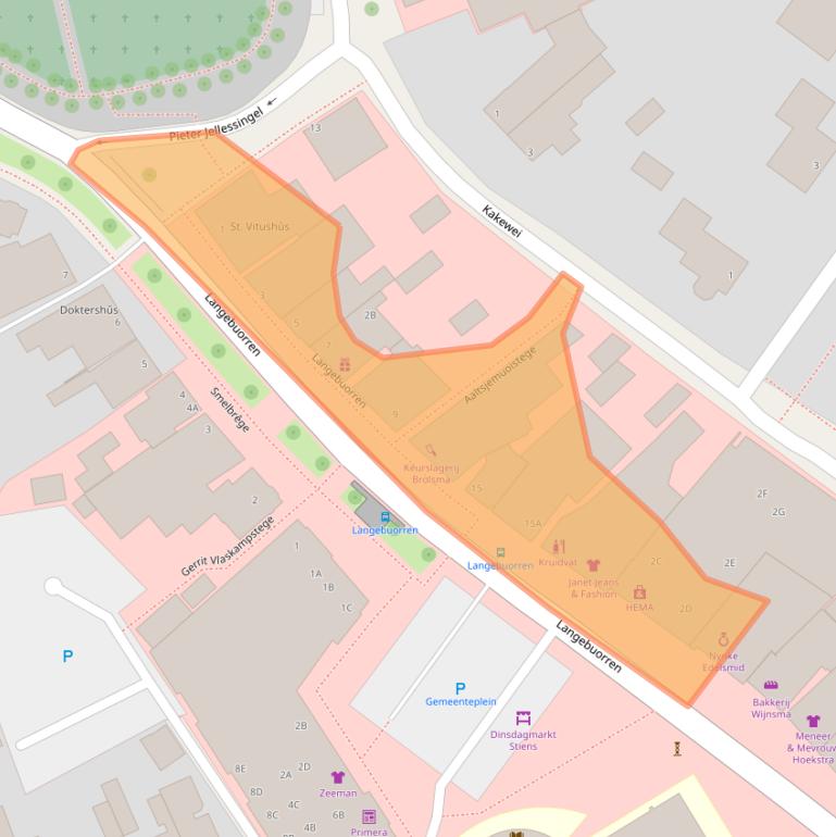 Kaart van postcodegebied 9051BD.