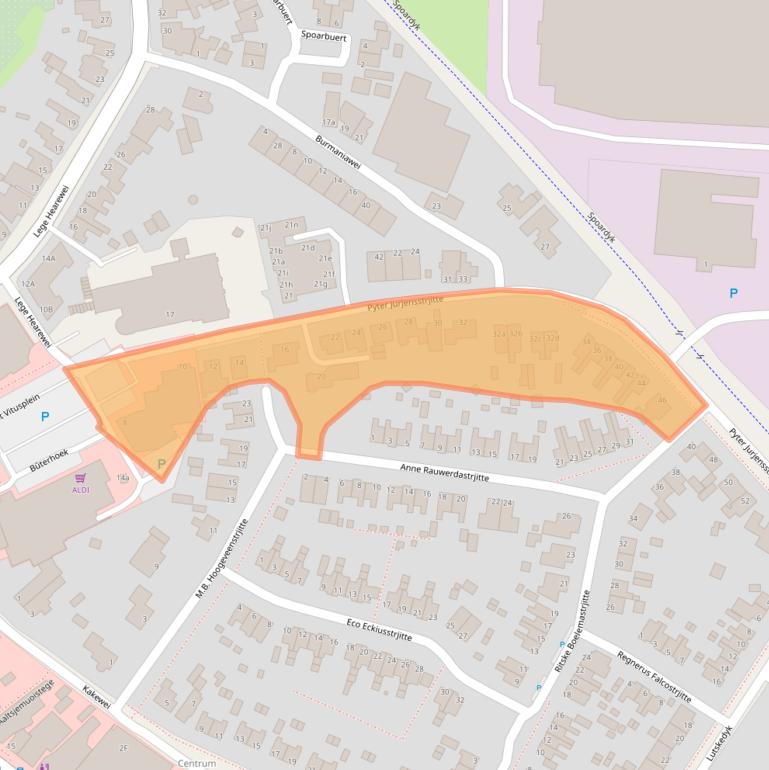 Kaart van postcodegebied 9051BS.
