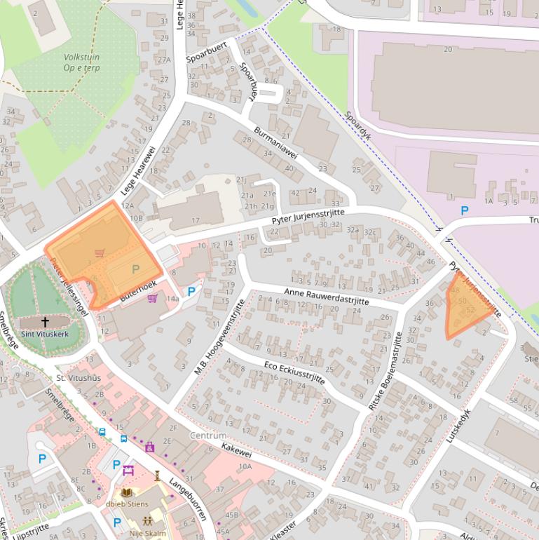 Kaart van postcodegebied 9051BT.