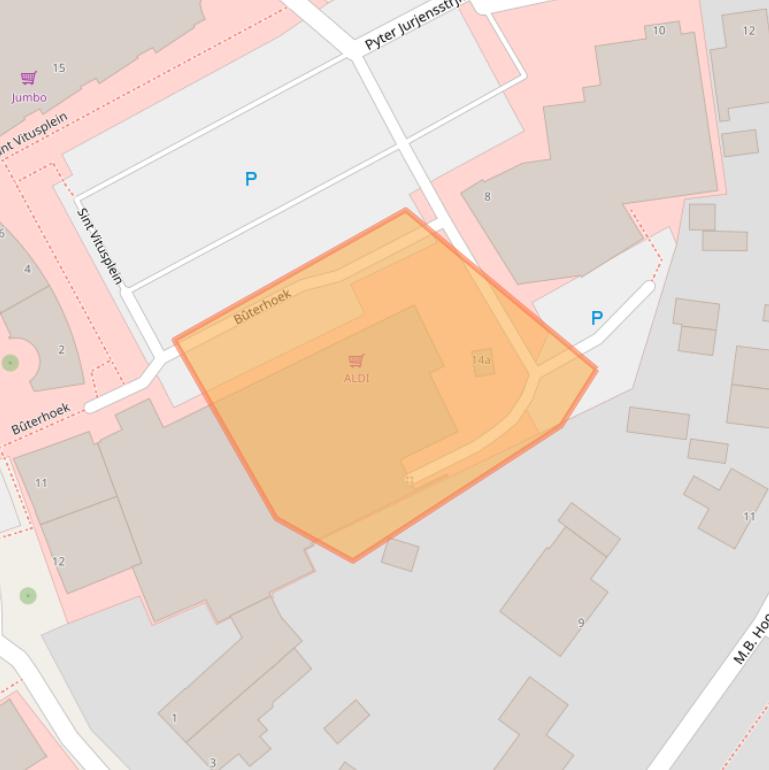 Kaart van postcodegebied 9051BW.