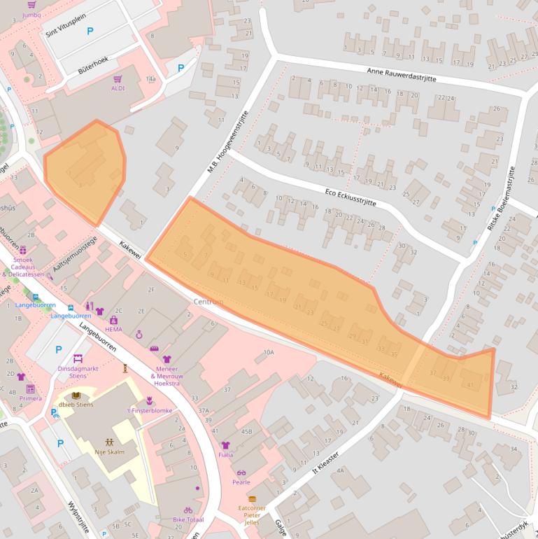 Kaart van postcodegebied 9051BX.