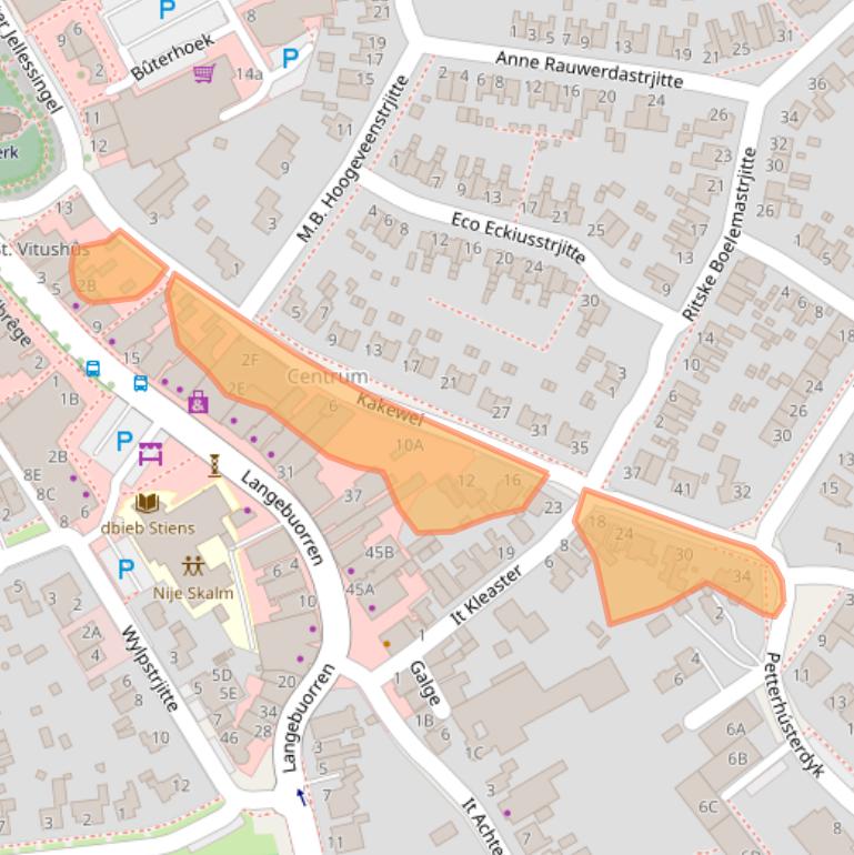 Kaart van postcodegebied 9051BZ.