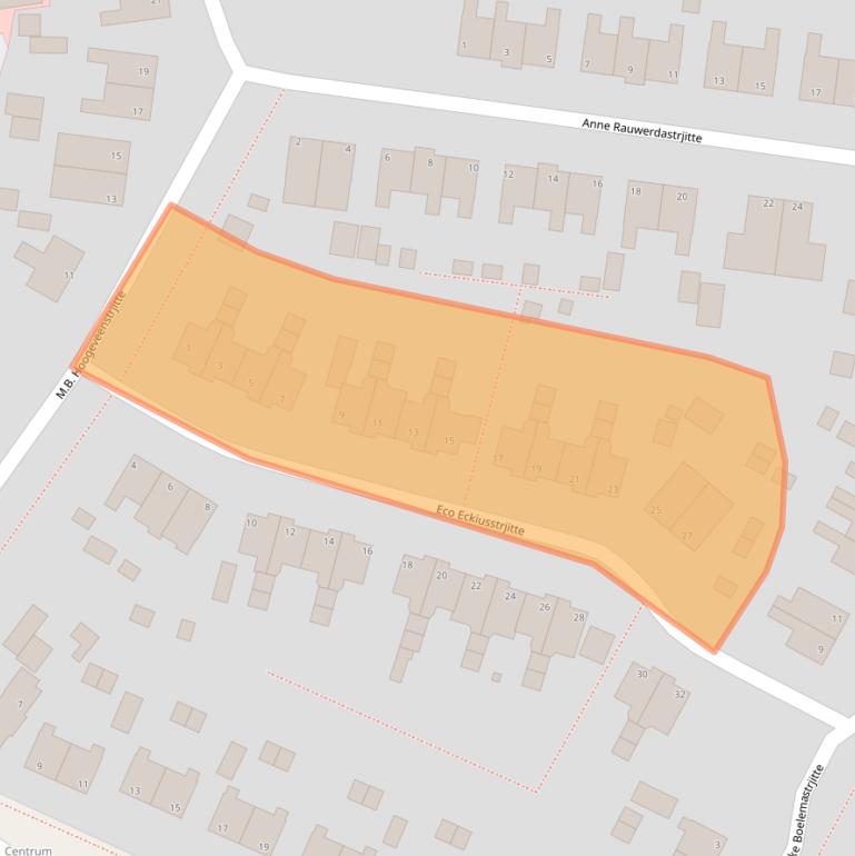 Kaart van postcodegebied 9051CB.