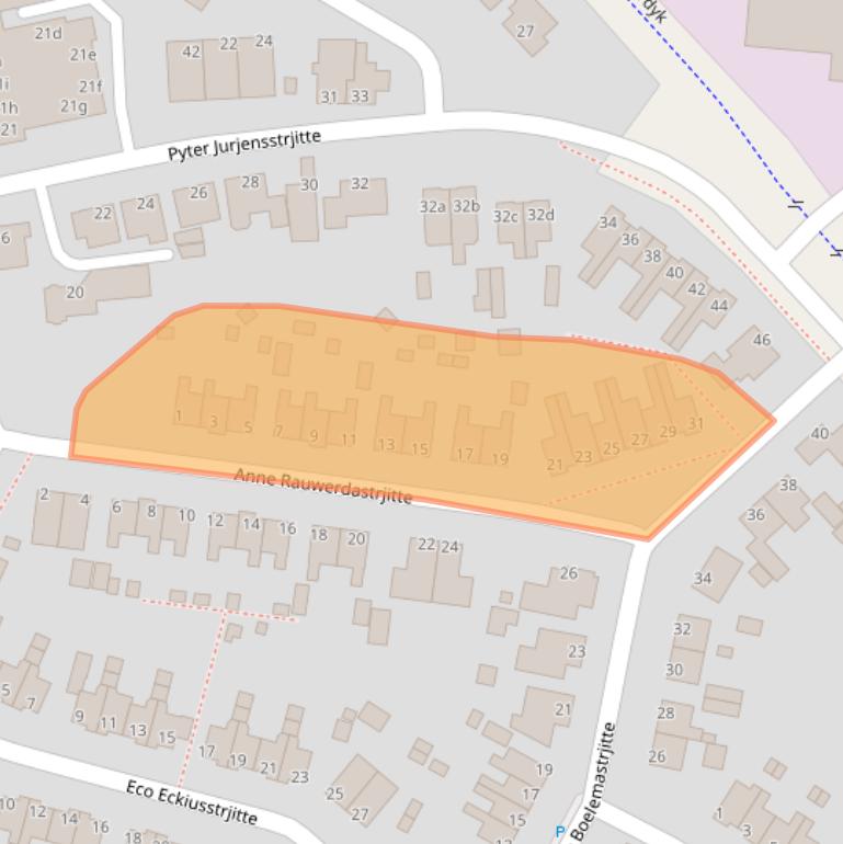 Kaart van postcodegebied 9051CD.