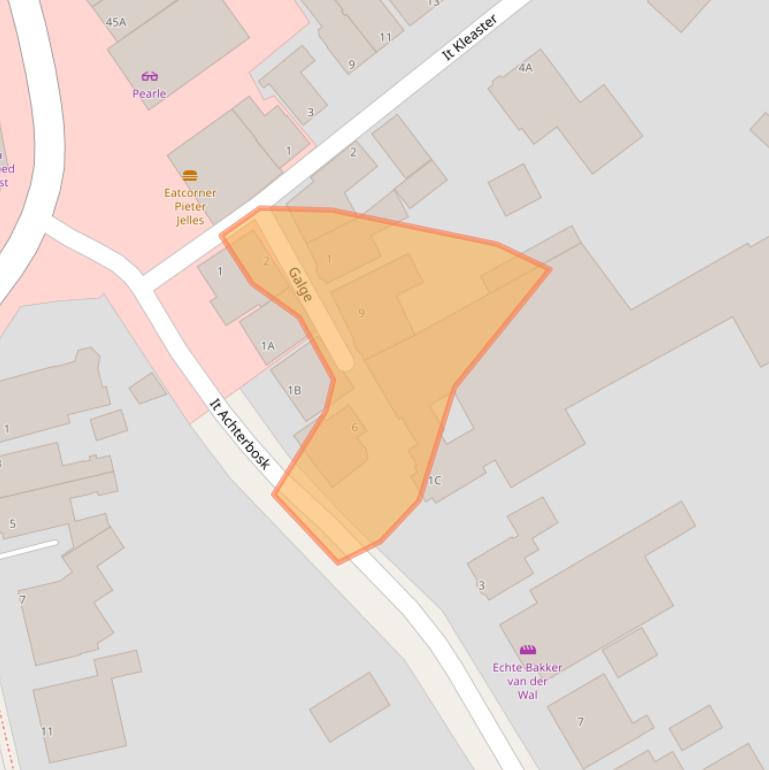 Kaart van postcodegebied 9051CR.