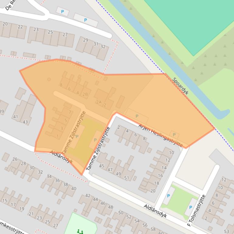 Kaart van postcodegebied 9051DK.