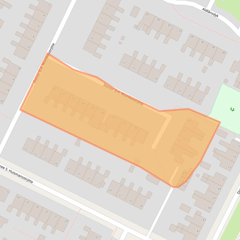 Kaart van postcodegebied 9051DP.