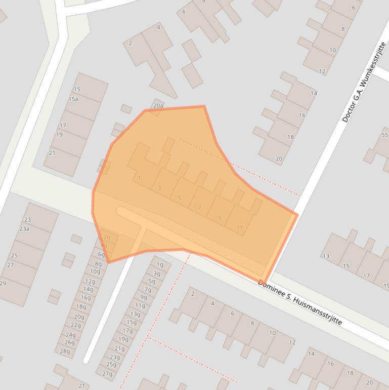 Kaart van postcodegebied 9051DS.