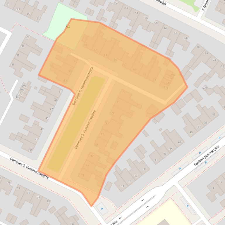 Kaart van postcodegebied 9051DV.