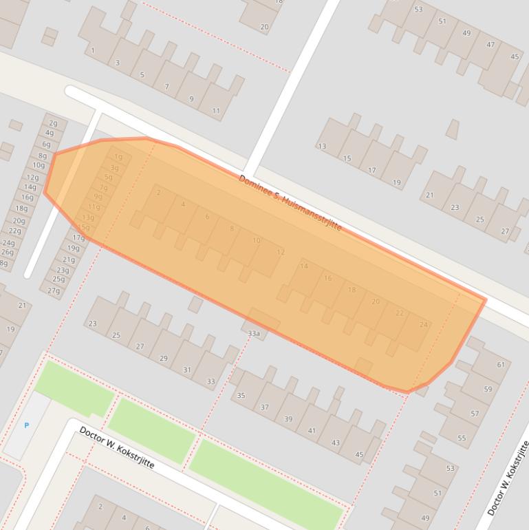 Kaart van postcodegebied 9051DW.