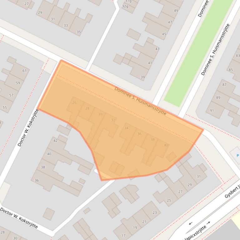 Kaart van postcodegebied 9051DX.