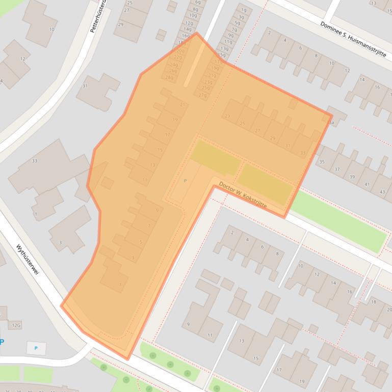 Kaart van postcodegebied 9051DZ.