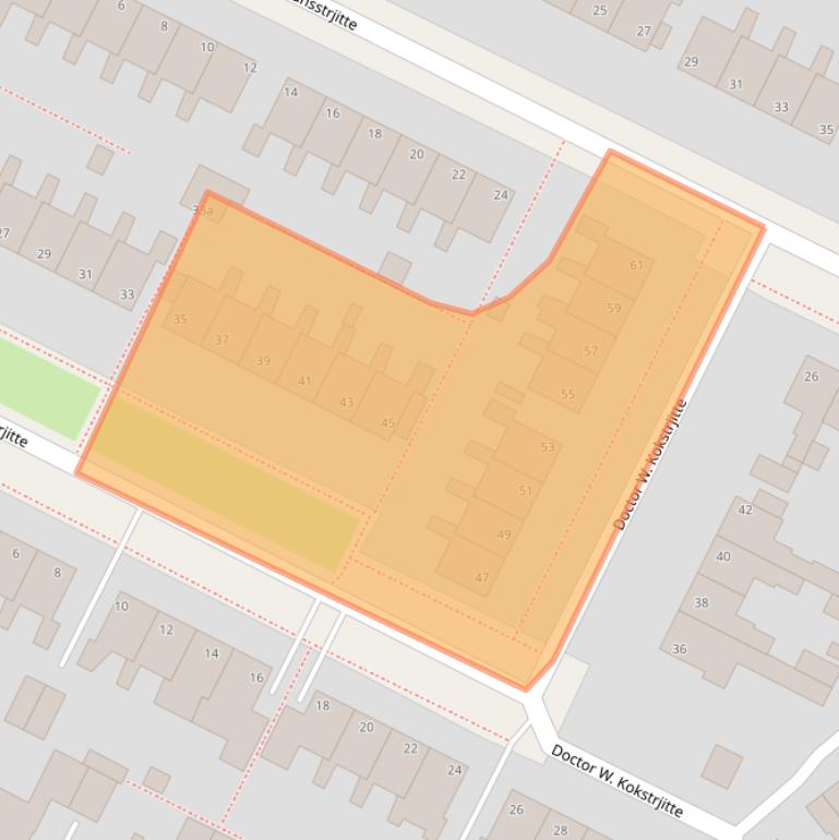 Kaart van postcodegebied 9051EA.