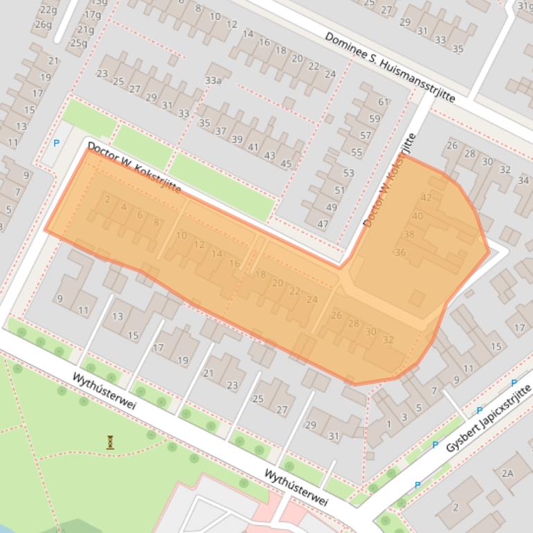Kaart van postcodegebied 9051EB.