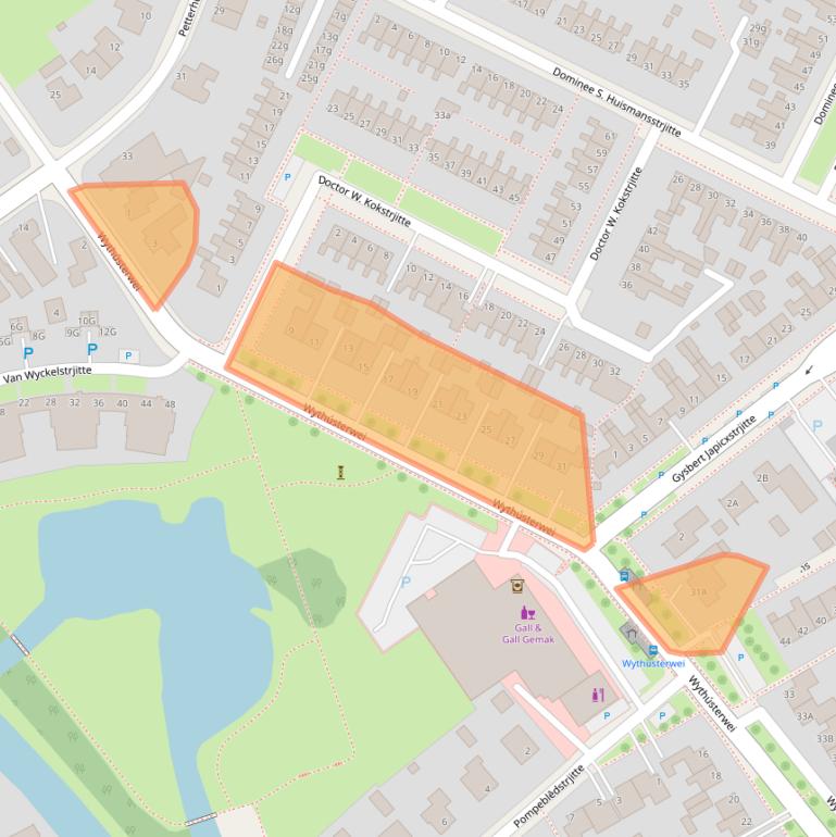 Kaart van postcodegebied 9051EC.