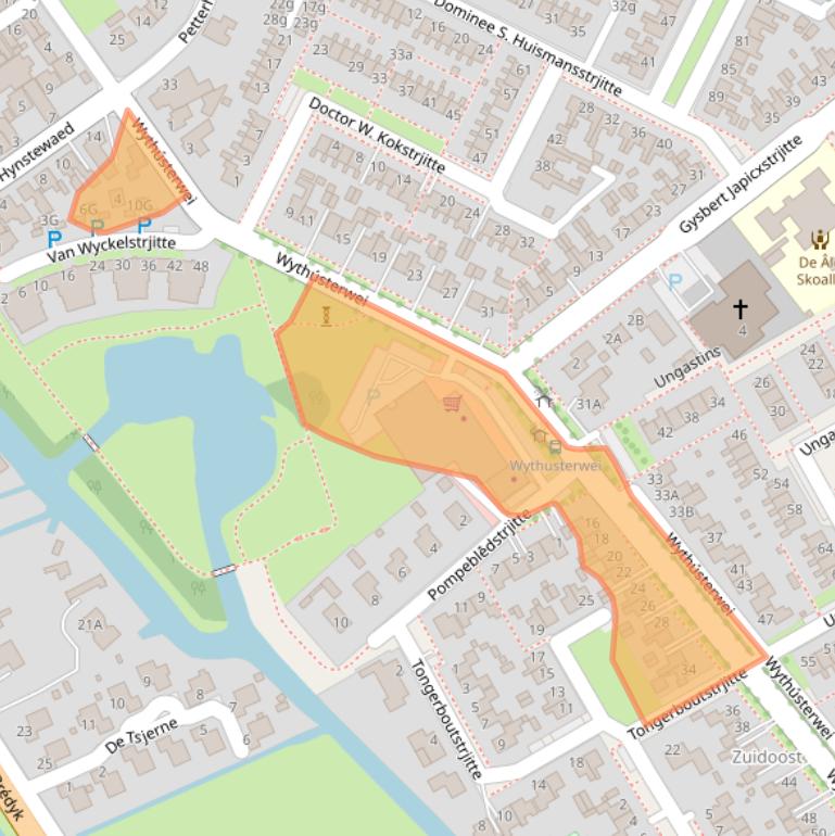 Kaart van postcodegebied 9051EJ.