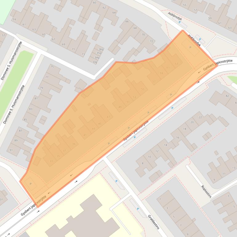 Kaart van postcodegebied 9051EP.