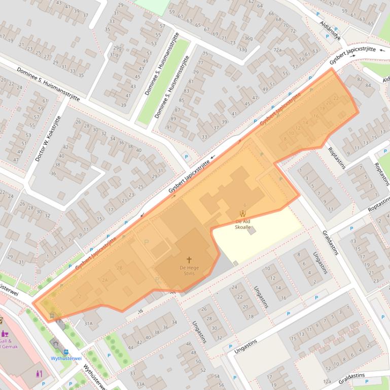 Kaart van postcodegebied 9051ER.