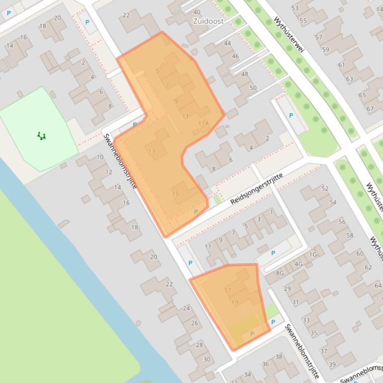 Kaart van postcodegebied 9051EW.