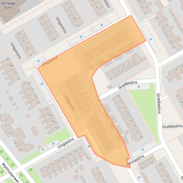 Kaart van postcodegebied 9051GC.