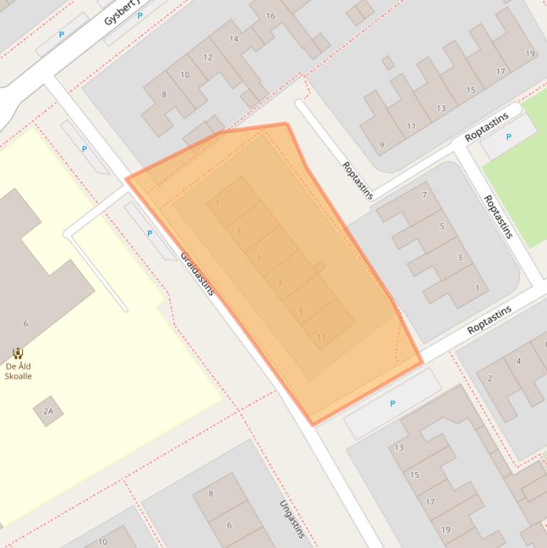 Kaart van postcodegebied 9051GH.