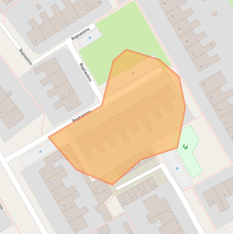 Kaart van postcodegebied 9051GR.