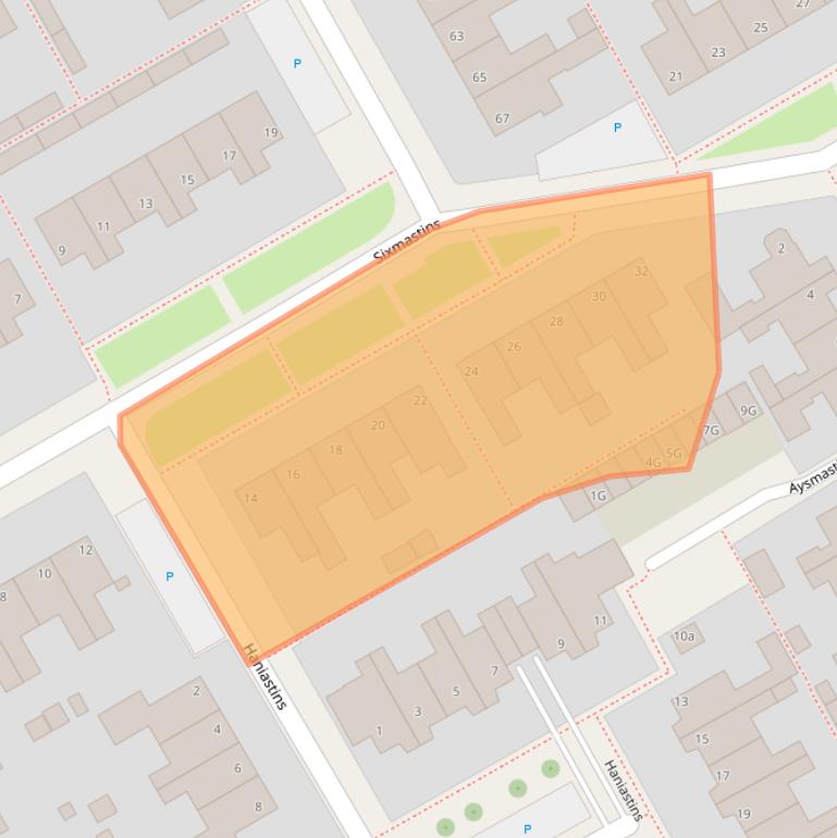 Kaart van postcodegebied 9051HC.