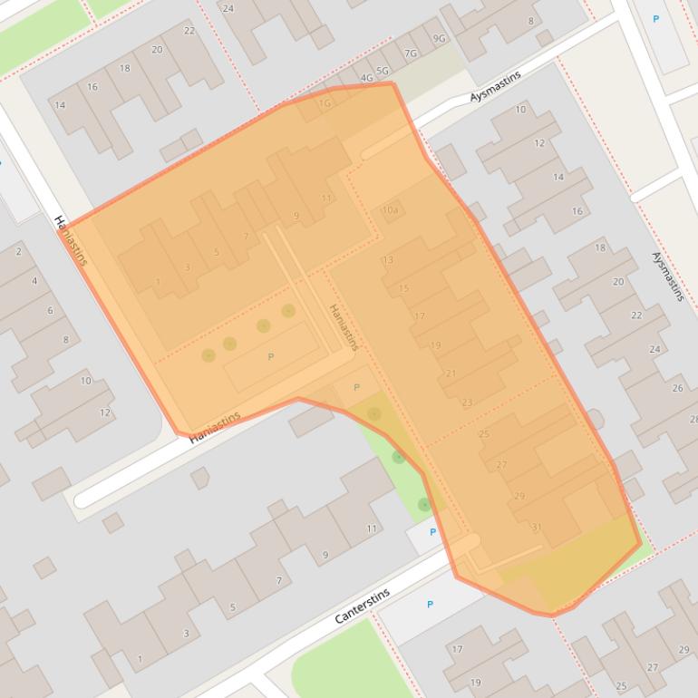 Kaart van postcodegebied 9051HE.