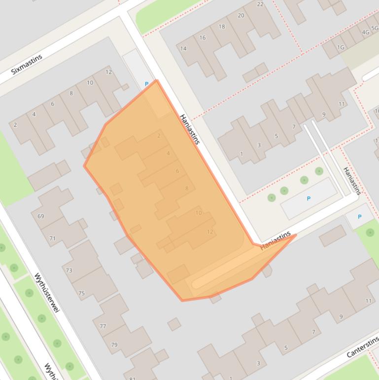 Kaart van postcodegebied 9051HG.