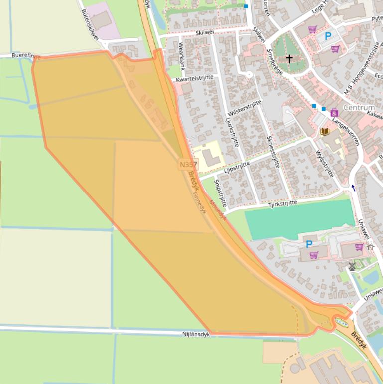 Kaart van postcodegebied 9051HW.