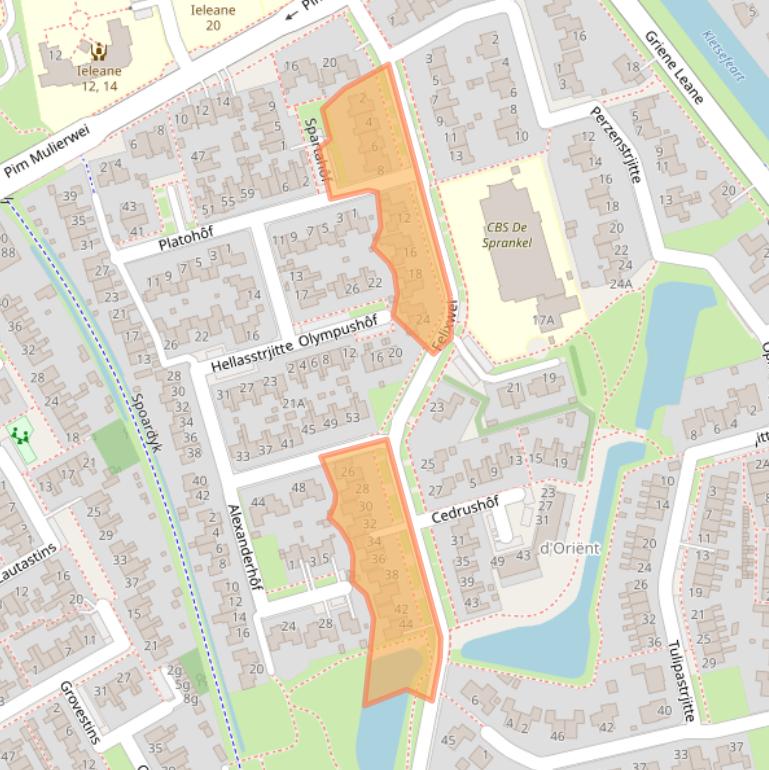 Kaart van postcodegebied 9051KC.
