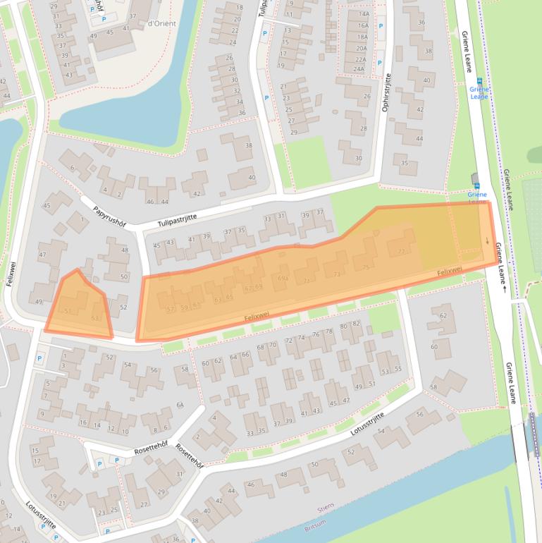 Kaart van postcodegebied 9051KG.