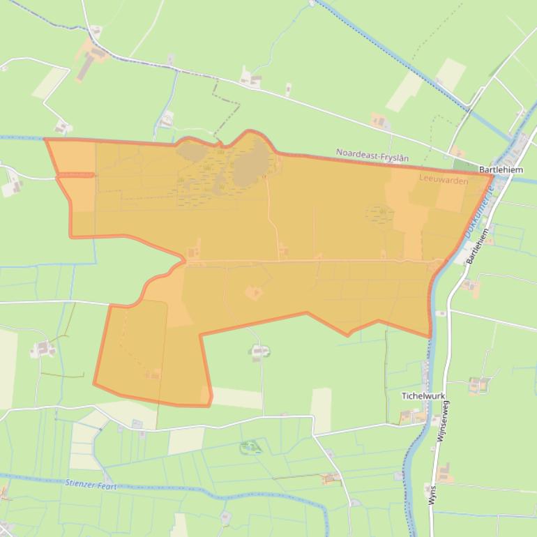 Kaart van postcodegebied 9051LE.