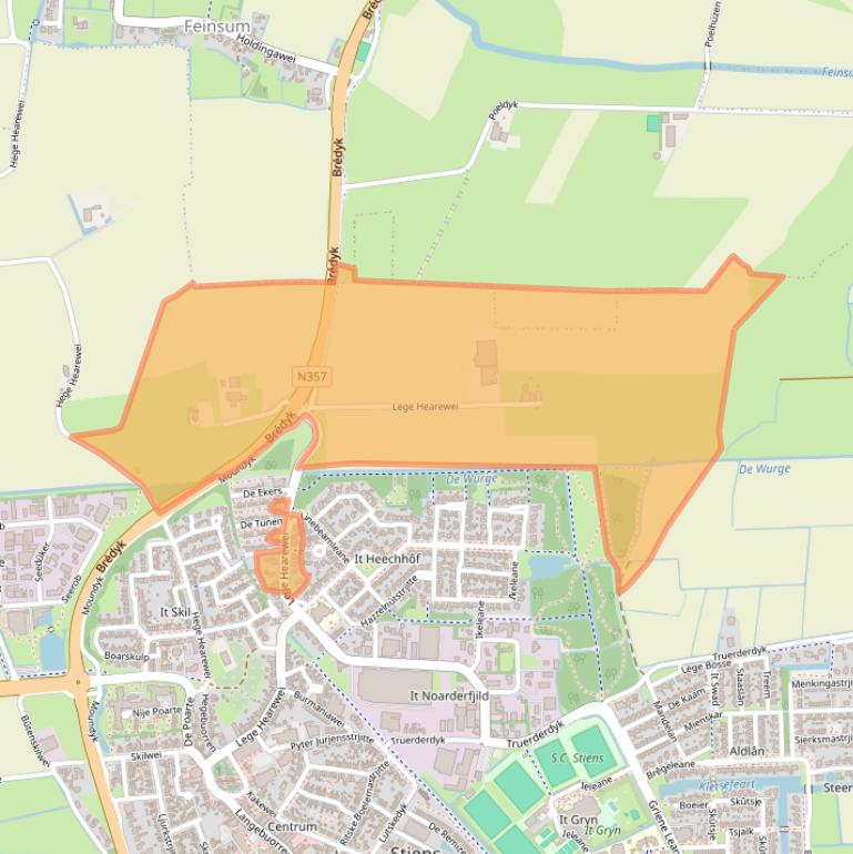 Kaart van postcodegebied 9051LG.