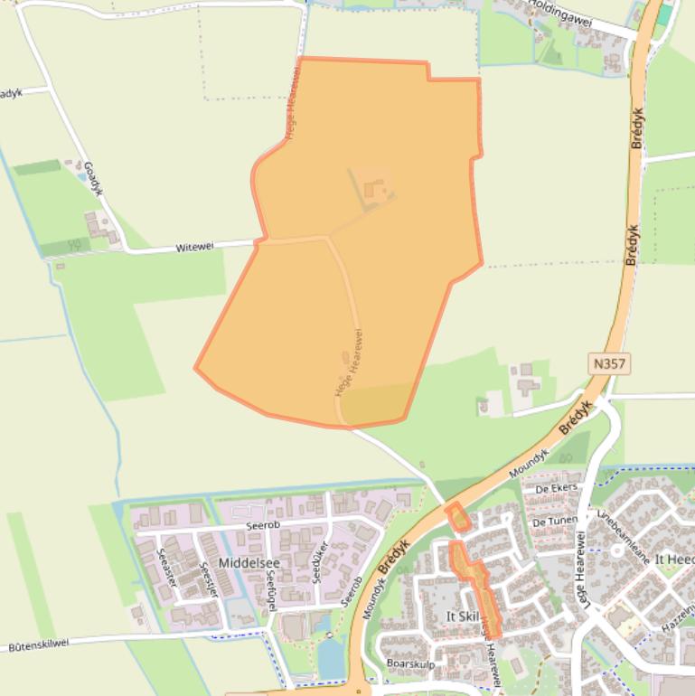 Kaart van postcodegebied 9051LH.