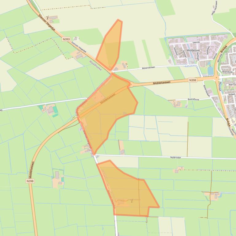 Kaart van postcodegebied 9051LK.