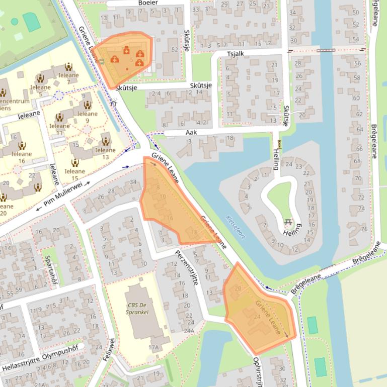 Kaart van postcodegebied 9051LZ.